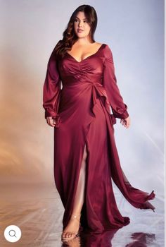 Satin Evening Gown, Sukienki Plus Size