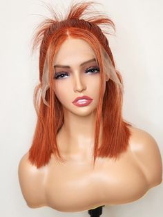 13x4 HD Lace Frontal Wig Short Bob Style Color-Pop Wig Cajun Spice Copper & Ginger Color Silky Straight 12" 180% Density Discover the vibrant beauty of Brooklyn Hair’s 13x4 Lace Frontal Color-Pop Wigs, crafted from 100% Virgin Brazilian Straight Human Hair. These premium lace frontal wigs feature a natural hairline and effortless customization, allowing you to achieve a flawless look. Choose from six stunning colors: Jet Black, Ruby Red, Sun-Kissed, Cajun Spice, Espresso, and Moonlit. Elevate yo Copper Ginger, Ginger Color, Short Bob Styles, Cajun Spice, Straight Bob Wig, Black Ruby, Brazilian Straight Human Hair, Hd Lace Frontal, Copper Hair Color