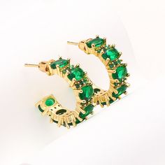 Color: White, Green, Color Style: Europe and America Color Earrings, Color Style, White Green, Green Color, Women's Earrings, Color White, Green, White, Color