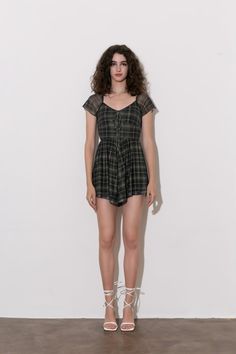 Light Weight Checkered Vintage Mini Dress – Micas Chic Summer Plaid Jumpsuits And Rompers, Chic Plaid Jumpsuit For Summer, Chic Plaid Jumpsuits And Rompers For Summer, Casual Summer Plaid Jumpsuits And Rompers, Casual Plaid Jumpsuit And Romper For Summer, Casual Plaid Jumpsuits And Rompers For Summer, Casual Fitted Plaid Jumpsuits And Rompers, Vintage Playsuit, Vintage Mini Dress