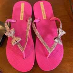 Pink, Glitter Girls Flip Flops, Jelly Sandals, Sandals Flip Flops, Pink Glitter, Flip Flop Sandals, Kids Shoes, Jelly, Kids Shop, Flip Flops