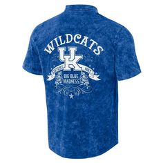 a blue shirt that says wildcats on it