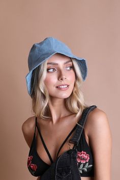 100% CottonAdjustable FitOne Size Fits MostImmediate ShippingMade In: China Everyday Bucket Hat For Summer, Spring Hats In Solid Color, Solid One-size Hat For Spring, Solid Color Spring Hat, Blue One-size Sun Hat For Spring, Blue Sun Hat For Spring, Everyday Summer Hats One Size, Spring Solid Color Bucket Hat, Trendy Adjustable Bucket Hat