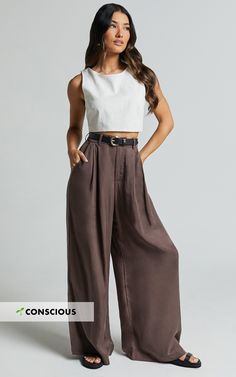 Elevate your everyday style with our Clarke Pants in Slate! These high waist wide leg pants are the epitome of casual sophistication, perfect for any occasion. Crafted from soft Tencel fabric, these relaxed pants offer both comfort and style. The full length design adds a touch of elegance to your look, while the versatile grey shade makes them easy to pair with any top or shoe. Embrace your individuality and feel empowered in these must-have trousers that effortlessly combine fashion and functi Wide Leg Pants For Business Casual In Summer, Summer Wide Leg Pants For Business Casual, Spring Gray High-waisted Wide Leg Pants, Chic Gray Wide Leg Pants, Gray Relaxed Fit Wide Leg Pants, Gray Wide Leg Pants For Business Casual, Chic Gray High-waisted Wide Leg Pants, Versatile High-waisted Wide Leg Pants For Day Out, Chic Gray Ankle-length Wide Leg Pants