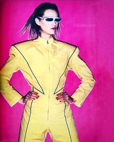 80s Space Fashion, 80s Sci Fi Fashion, Retro Futurism Outfit, 80s Futurism, Thierry Mugler Runway, Drag Artist, Luna Costume, 80s Vinyl, Retro Futuristic Fashion