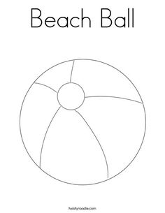 a beach ball coloring page with the words