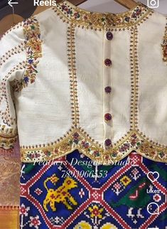 Machi Work, Cherry Blouse, Stone Work Blouse, Brocade Blouse Designs, Blouse Designs High Neck, Latest Blouse Designs Pattern, Traditional Blouse Designs, Blouse Casual Fashion