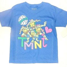 Teenage Mutant Ninja Turtles Boys Girls T-Shirt Tmnt Size 5-6 Nwt Blue Fun T-shirt For Playtime, Light Blue T-shirt With Cartoon Print For Spring, Blue Cartoon Print Shirt For Spring, Green Character Print T-shirt For Playtime, Fun Character Print Tops For Playtime, Casual Tops With Character Print For Playtime, Casual Graphic Print Tops For Playtime, Playtime Graphic Tee With Character Print, Cute Shirt With Character Print For Playtime