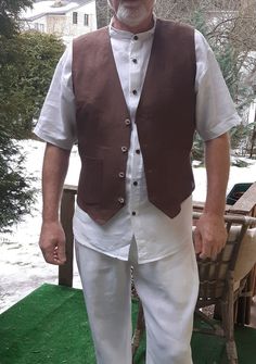 Vest Groom, Men Casual Formal, Wedding Dress Linen, Mens Tunic, Formal Wedding Dress, Business Vest, Single Breasted Suit, Linen Wedding Dress, Linen Vest