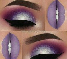 This is so awesome I luv this Drag Make-up, Eye Makeup Looks, Purple Makeup, Purple Eyeshadow, Makeup Hacks