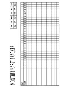 Landscape Monthly Habit Tracker New Habit Tracker, Monthly Habit Tracker Printable Free, Monthly Habit Tracker Template, Habit Tracker Ideas Free Printable, Habit Tracker Bullet Journal Printable, Habit Tracker Free Printable, Circular Habit Tracker, Free Habit Tracker Printable, Habit Calendar