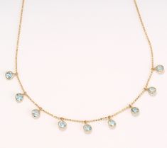 Build a beautiful look with this station necklace as your style starter. Gemstones dangle from the chain design to create pretty pops of color and gorgeous glistening every time you make a move. From Effy. Chain Design, Station Necklace, Friend Photoshoot, Blue Topaz, Your Style, Topaz, Color Pop, Jewelry Necklaces, Yellow Gold