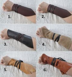 wrapped wrist bracers Diy Arm Bracers, Mens Barbarian Costume, Leather Arm Cuff, Warrior Costume Diy, Diy Medieval Costume, Dnd Clothing, Satyr Costume, Barbarian Costume