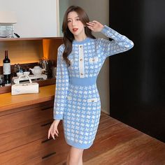 Shipping: Worldwide Express Shipping AvailableDelivery time: 🚚7-15Days Fast ShippingReturns: Fast refund,💯100% Money Back Guarantee.Brand Name: laileleiSleeve Style: RegularFabric Type: KnittingPattern Type: Bird latticeSilhouette: SheathNeckline: O-NeckDecoration: ButtonStyle: vintageDresses Length: Above Knee, MiniMaterial: PolyesterMaterial: AcrylicOrigin: Mainland ChinaClosure Type: PulloverType: RegularMaterial Composition: Synthetic fiberWaistline: empireSleeve Length(cm): FullRelease Da Pencil Skirt Fashion, Big Skirts, Outwear Fashion, Winter Shorts, Banquet Dresses, Vestidos Vintage, Large Dress, Knitted Dress, Vintage Elegant