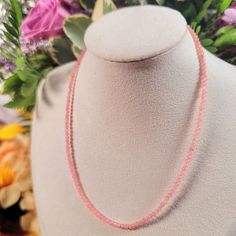 Absolutely stunning Rhodochrosite Micro Round Choker/Layering Necklace with .925 sterling silver adjustable and magnetic clasps for easy on/off. Add your favorite gemstone pendant and layer to make a statement! ~Rhodochrosite Metaphysical Properties~ ♡ Chakra: Heart ♡ Best stone to work with for self-love & heart healing ♡ Helps us to feel loved when alone ♡ Improves self-confidence & self-worth ♡ Promotes healing of abuse & trauma ♡ Supports the circulatory and nervous system Rhodochrosite is a Improve Self Confidence, Heart Healing, Sedimentary Rocks, Feel Loved, Layering Necklace, Feeling Loved, Self Worth, Cavities, Nervous System