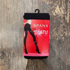 Spanx Leg Tights In Black High Stretch Black Tights For Night Out, Black Stretch Stockings For Night Out, Fitted Black Stockings For Night Out, Fitted Black Hosiery For Night Out, Black Fitted Tights For Night Out, High Stretch Black Stockings For Night Out, High Stretch Black Hosiery For Night Out, Body Shaping Corset, Strapless Shapewear