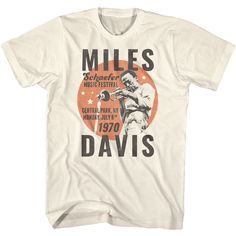 PRICES MAY VARY. JAZZ IT UP! Miles Davis vintage style apparel. It's About That Time! Classic jazz clothes for fans who want to be stylin just like the music legend himself YEP, IT'S OFFICIAL! Our cool graphic t shirts are officially licensed. These super comfy tees are designed and printed in the USA by American Classics, a leader in high-quality retro, vintage style apparel since 1994 HIGH QUALITY CLOTHES, COMFY & COOL soft short sleeve, crewneck, t shirt for men, women, unisex. Pairs well wit Classical Music Tshirt, Jazz History, New York Live, Jazz Outfits, Vintage Tshirt Design, Jazz Concert, Concert Merch, Retro Outfit, Classic Jazz