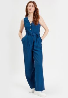 Cache Cache MIT GÜRTEL - Combinaison - bleu marine Jumpsuit