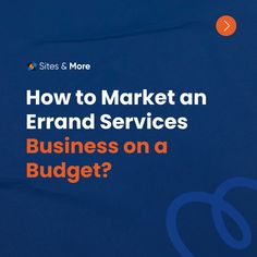 a blue book cover with the title how to market an brand services business on a budget?