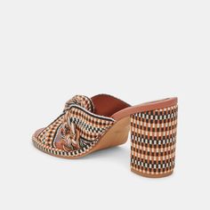 BRILAH HEELS TAN MULTI WOVEN Woven Leather High Heels, Intrecciato Weave High Heels For Summer, Luxury Woven Leather Heels, Brown Woven Leather Heels, Synthetic Heels With Woven Sole, Medium Width, Heel Height, Socks, Heels, Leather