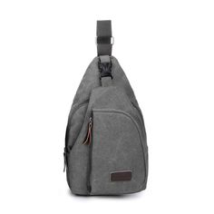 Canvas Chest Travel Bag Crossbody Messenger Sling Shoulder Backpack Universal Description: 1.Selection of high-quality canvas material allow the bag last a longer and better performance. 2.Ergonomically designed Sling backpack, freely adjustable shoulder strap length, fit your body effectively and make your life more comfortable. 3.This sling bag contains a big main pocket and a deep front pocket which can hold all the daily necessaries you need when you go out for shopping , running or use it a Large Capacity Canvas Chest Bag For Travel, Casual Gray Chest Bag For School, Casual Gray Chest Backpack, Gray Chest Bag Backpack For Everyday Use, Gray Backpack Chest Bag For Outdoor Activities, Gray Chest Bag Backpack For Outdoor Activities, Gray Chest Bag With Adjustable Strap For Outdoor Activities, Gray Chest Bag With Zipper For Outdoor Activities, Rugged Outdoor Shoulder Bag With Adjustable Strap