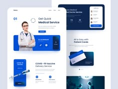 an image of medical services landing page