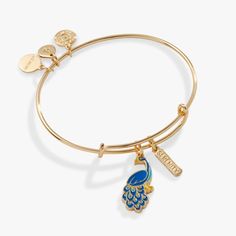 'Serenity' Peacock Duo Charm Bangle Bracelet | ALEX AND ANI Peacock Design Bangle Bracelet Gift, Classic Bangles, Magnetic Gift Box, Coffee Fashion, The Peacock, How To Clean Metal, Alex And Ani Bracelets, Butterfly Bracelet, Bangle Bracelets With Charms