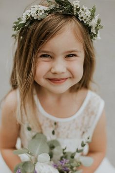 25 Cutest Flower Girl Hairstyles For Your Wedding Inspiration Wedding Hairstyles For Girls, Boho Wedding Theme, Casablanca Bridal, Girl Flower, Flower Girl Dress Lace