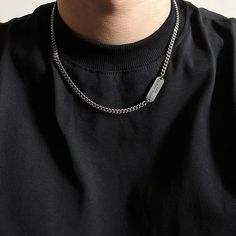 Material: Titanium steelNecklace size: 50cm ( 19.7 inches )Extension chain: 5cm ( 2 inches ) Collar Chain, Unisex Necklace, Estilo Hip Hop, Men's Necklace, Steel Necklace, Heart Beads, Simple Necklace, Metal Necklaces, Hip Hop Fashion