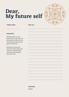 an image of a letter to someone on their future self