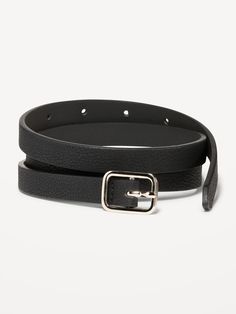 Slim faux textured-leather belt, with metal D-ring buckle.  Measures approximately 3/4" wide.  This belt is worn at high hip.  XS/S = sizes 0-6; M/L = sizes 8-14; XL/XXL = sizes 16--20; 2X/3X = sizes 20-24; 3X/4X = sizes 26-30. Spot clean.  polyurethane 100% Longline Sweater, Layered Cami, Belt Women, Jack Black, Old Navy Women, Cami Tanks, D Ring, Belts For Women, Denim Women