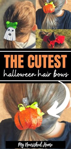 Making our own Halloween Hair Bows is so much fun and my girls absolutely love them. Not only are these DIY Hair Bows super cute, but they are also really easy to make. Go grab your ribbon and your glue gun and let’s make some fun Halloween Hair Bows right now! Turkey Hair Bow, Arts And Crafts For Adults, Halloween Hair Bows, Thanksgiving Place Cards, Pumpkin Garland, Hair Bow Tutorial, Easy Halloween Crafts