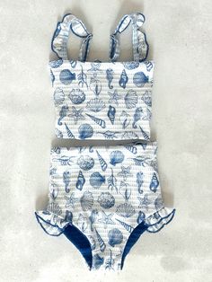 Reversible Texture Tankini Costal Granddaughter Swimsuit, Cute Swimsuit Aesthetic, Costal Granddaughter Bathing Suits, Cute Bathing Suits For 10-12, Cute Swimming Suits, Love Shack Fancy Bathing Suit, Trendy Tankini, Loveshackfancy Swim, Preppy Swimsuit