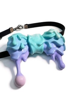 The Sweet Bow With Leather Necklace, designed by BOBOBOOM in 2021, is an exquisite combination of 3D printing photosensitive resin, acrylic, UV resin, deep sea shell beads, and alloy metal. Its main body measures 3.9h x 4.1" diam, while its necklace length is adjustable from 12.6" to 18.5". With its stunning combination of materials and sophisticated design, the Sweet Bow necklace is a great choice for any occasion. Designer: BOBOBOOM Size: Main body: 3.9h x 4.1" diam. Adjustable necklaces lengt Aesthetic Weddings, Clay Witch, Random Oc, Hair Necklace, Fall Lookbook, Resin Acrylic, Bow Necklace, Resin Necklace, Active Wear Pants