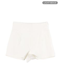 high-waist-slim-fit-shorts-ca409 / Light beige Elegant Stretch Beige Shorts, Elegant Bottoms For Night Out In Summer, Chic Fitted Mini-length Shorts, Elegant Fitted Shorts For Going Out, Elegant Fitted Shorts For Night Out, Summer Party Tops Short Length, Elegant High Waist Shorts For Day Out, Short Length Tops For Spring Party, Elegant Mini Shorts For Spring