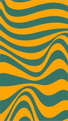 an abstract yellow and green background with wavy lines