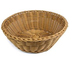 a wicker basket on a white background