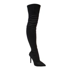 Thigh High Lycra Material Pointy Toe Stiletto Heel Boots Step out in this shimmering pair that puts a glamorous touch on your ensemble Feel Fabulous In These Beautiful Boots! Great For Any Occasion Royal Closet, Stiletto Heel Boots, Thigh High Stiletto Boots, Heel Knee High Boots, Black Thigh High, Black Chunky Heels, Thigh High Boots Heels, Best Shoes, Stiletto Boots