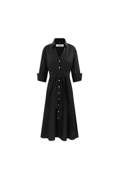 A full black, versatile and comfy everyday button-up, collared dress! Featuring the Celia Dress, a breathable and flattering dress. This dress has all your favourite Carolina style features: the clean collar, quarter-length sleeves with sewn-in fold, hip pockets and shell buttoned cuffs that balance its loosefitted shape. A waist tie completes the look to offer the option to show off your figure.A subtle v-neckline to bring out the feminine. Wear the Celia Dress with your favourite Carolina Wedges or white sneakers for a more relaxed look. A dress that you could dress up or dress down and still look absolutely great in it.Everyday wear by Carolina Lifestyle. Origins:Handcrafted with love in Colombia, South America. Fabric:97% Polyester3% Elastomer Model Sizes:Natalie is 170cm tall and wear Colombia South America, Style Guru, Collared Dress, Flattering Dress, Flattering Dresses, Collar Dress, Dressed Down, White Sneakers, Waist Tie