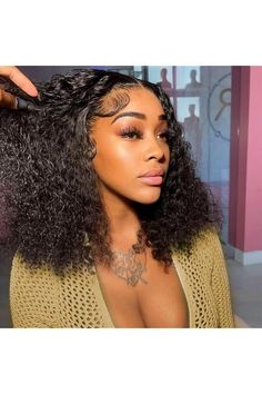 Wear and Go Glueless Wigs Human Hair Pre Plucked Deep Wave Bob Wig Human Hair for Black Women Deep Wave Curly 13x4 Closure Wig Deep Wave Wigs Human Hair 14 Inch (Natural black, 14 inch) Deep Wave Bob Wig, Deep Wave Bob, Curly Bob Wigs, Glueless Wigs, Short Curly Bob