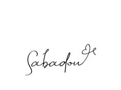 the word saapou is written in cursive writing on a white background