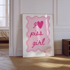 there is a pink sign that says girls girl