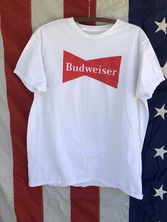 "XL chest: 46\" length: 28\"" Budweiser Shirt, Beautiful Blouses, Cool Shirts, Gender Neutral, Adult Outfits, Ships, Tops & Tees, T-shirt, Top Outfits