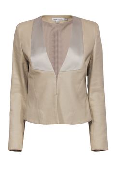 Current Boutique-See by Chloe - Beige Textured Satin Trim Cropped Jacket Sz 6 French Girl Chic, Beauty Features, Chic Shop, Buy Shoes Online, See By Chloe, French Girl, Cropped Jacket, Touch Up, Crop Jacket