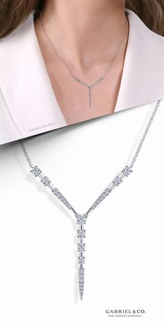 14K White Gold Diamond Station Y Necklace NK6654W45JJ #GabrielNY #UniqueJewelry #FineJewelry #GabrielAndCo #FineJewelry #FashionJewelry #UniqueJewelry #GiftIdeas #DiamondJewelry #Jewelry #gabrieljewelry #UniqueGifts  #Jewelry #Design #HandcraftedJewelry #Elegance #Necklaces #WhiteGold #WhiteGoldNecklace #DiamondNecklace #GoldNecklace #14k #14kWhiteGold #14kWhiteGoldNecklace #DiamondStationNecklace #Y Necklace #DiamondStationY Necklace #14kWhiteGoldY Necklace Luxury Lariat Necklace With Brilliant Cut For Formal Occasions, Luxury Brilliant Cut Lariat Necklace For Formal Occasions, Classic Lariat Necklace With 17 Jewels For Formal Occasions, Luxury Brilliant Cut Lariat Necklace For Formal Events, Classic Formal Lariat Necklace With 17 Jewels, Formal Fine Jewelry Lariat Necklace With Diamond Accents, Formal Lariat Necklace With Diamond Accents, Elegant Lariat Necklace With Diamond Accents For Formal Occasions, Elegant Lariat Necklace With Diamond Accents For Formal Events