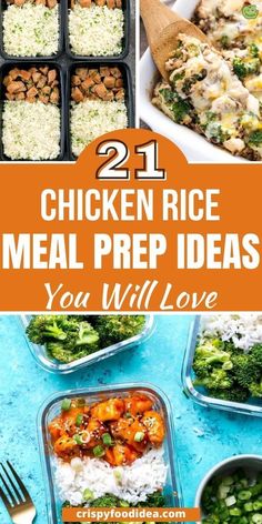 21 chicken rice meal prep ideas that are easy to make and great for the whole family