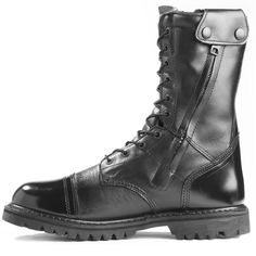 Rocky Paratrooper Side Zipper Jump Waterproof Military Combat Boots Stock# 2090 Specs -Full-Grain Water-Resistant Leather -Contoured Eva Insole -Rubber Lug Outsole And Non-Metallic Stabilizer -Side Zipper For Easy On And Off -Oil- And Slip-Resistant Rubber Outsole -Polishable Toe -10 Inches In Height -Goodyear Welt Construction -Covered Zipper With Leather Tab Cover For Easy On/Off In Lightly Used/Preowned Condition. Regular Signs Of Use/ Leather Crease. These Boots Are Well Taken Care Of And Lo Paratrooper Boots, Usa Cap, Military Combat Boots, Desert Boot, Military Combat, Combat Boot, Desert Boots, Motorcycle Boots, Goodyear Welt