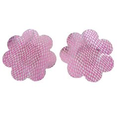 One pair of pink flower shaped pasties. Pink 3d Flower Earrings, Cute Pink Flower Earrings With Handmade Flowers, Cute Pink Handmade Flower Earrings, Cute Pink Flower Shaped Earrings, Cute Pink Flower Earrings, Pink Snake, Flower Shape, Pink Flower, Pink Flowers