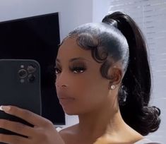 High Ponytail Flipped Ends, Sleek High Ponytail Weave, Barbie Ponytail Flipped Ends, Layered Barbie Ponytail, High Short Curly Ponytail Weave, Barbie Ponytail No Swoop, High Ponytail With Edges, Barbie High Ponytail, Short Barbie Ponytail