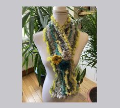 Green shades  colors knitted fringed shawl ,necklace -neck wrap - handmade gift - 1qty *Color : green -yellow  * Total  length  -130cm ( 51'')  / width 18cm ( 7'' ) *This is a made to order item. Please allow 2-4 days from receipt of payment before your order is shipped. *Body: of high quality blended  yarn *Care Instructions: washing machine in low temperature and ironing in low temperature. SHIPPING POLICY: We only ship to the confirmed address provided by Etsy.  Before you pay, please make sure your address in Etsy matches the address you would like us to ship to.  This is an international shipment. Item will be couriered from UK to your address.  I sent the items via Royal Mail . The delivery time is about 1-3 working days to UK, to USA is about 5-8 working days. Other country: EU the Handmade Shawl In One Size - Perfect For Gifts, Green Bohemian Handwoven Shawl, Handmade Green Scarf For Winter, Green One Size Scarf As A Gift, Green One-size Scarf As Gift, Handmade Green Winter Scarf, Handmade Green Winter Scarves, Bohemian Hand Knitted Scarves As Gift, Bohemian Hand Knitted Shawl As Gift